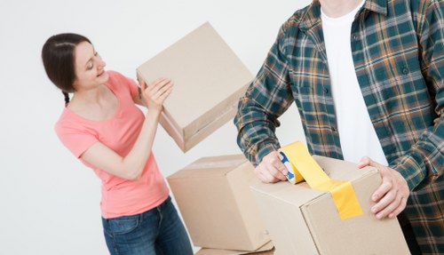 Removal van and moving team ready for a Clerkenwell property move