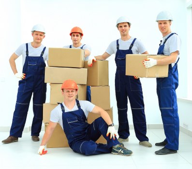 Removal team preparing a move in a Clerkenwell street