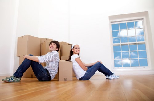 Careful packing during a Clerkenwell moving process