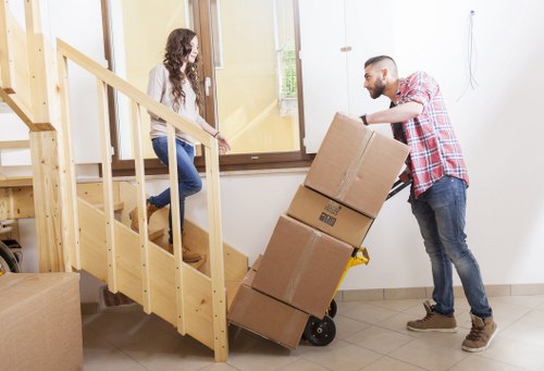 Office relocation service in Clerkenwell with desks and equipment