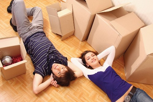 Furniture removal in a narrow Clerkenwell street with limited parking