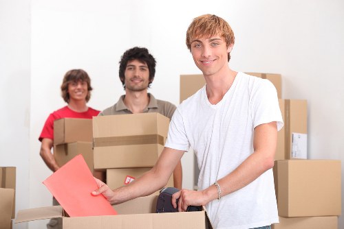 Careful loading of household items for removals in Clerkenwell