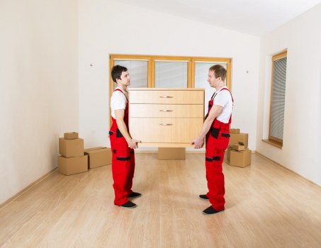 Packed boxes and furniture protection for a central London relocation